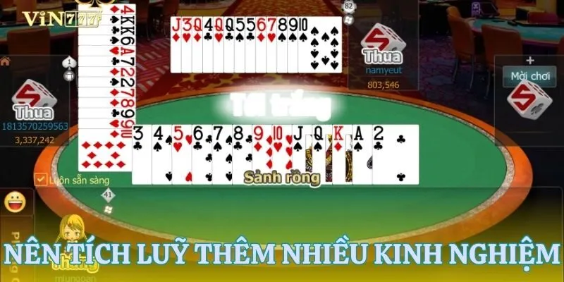 Cách chơi tiến lên miền nam bằng cách tích luỹ kinh nghiệm