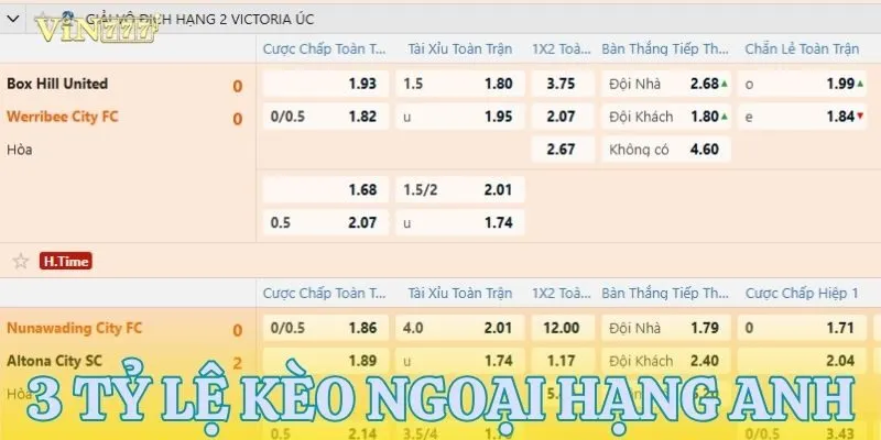Giới thiệu ba loại kèo Ngoại Hạng Anh mà bet thủ cần biết