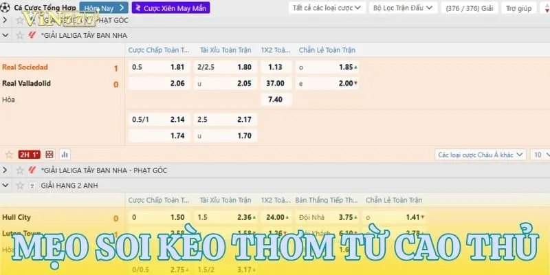 Chiến thuật soi kèo thơm từ cao thủ