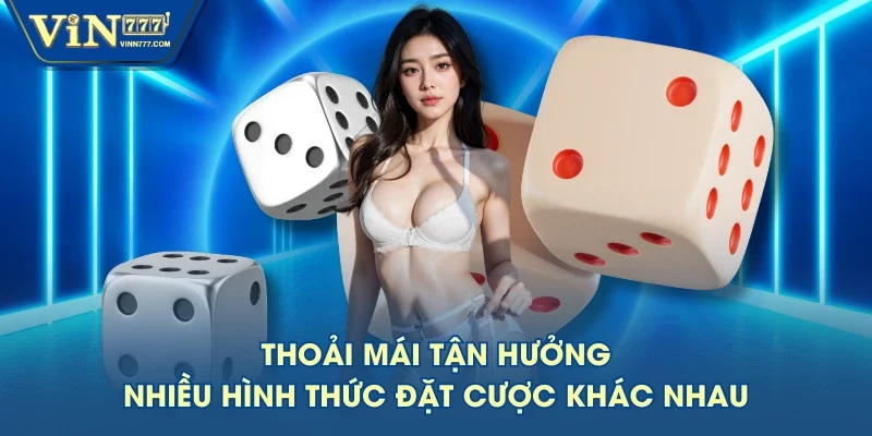 Thoải mái tận hưởng nhiều hình thức đặt cược khác nhau Thoải mái tận hưởng nhiều hình thức đặt cược khác nhau